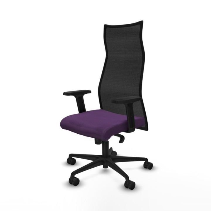 Albacete malla sincro malla negra bali morado brazos 2D base nailon ruedas 65 mm nailon