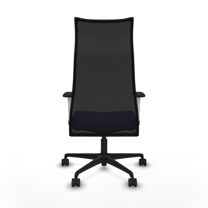 Albacete malla sincro malla negra bali lila brazos blancos base nailon ruedas 65 mm nailon