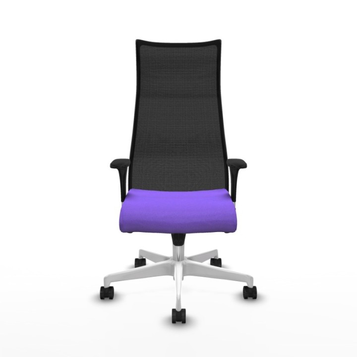 Albacete malla sincro malla negra bali lila brazos 1D base blanca ruedas 65 mm nailon