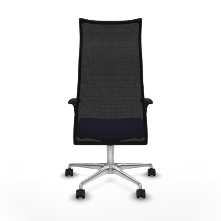 Albacete malla sincro malla negra bali lila brazos 1D base aluminio ruedas 65 mm nailon