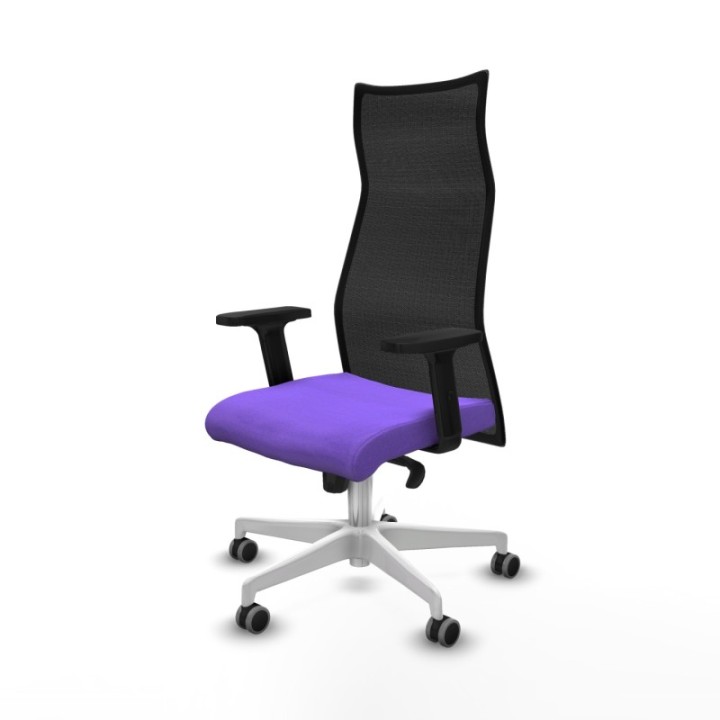 Albacete malla sincro malla negra bali lila brazos 2D base blanca ruedas 65mm engomadas