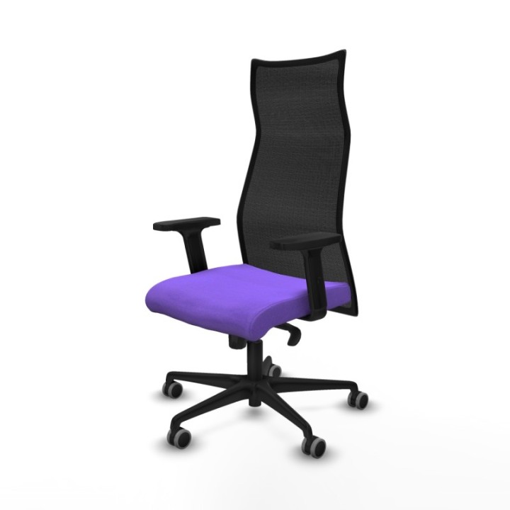 Albacete malla sincro malla negra bali lila brazos 2D base nailon ruedas 65mm engomadas