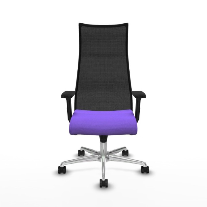 Albacete malla sincro malla negra bali lila brazos 2D base aluminio ruedas 65 mm nailon