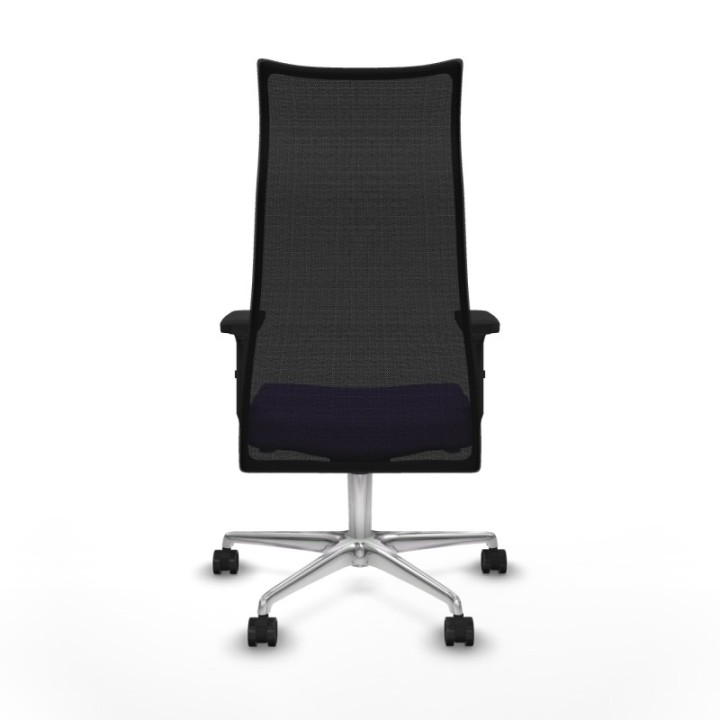 Albacete malla sincro malla negra bali lila brazos 2D base aluminio ruedas 65 mm nailon