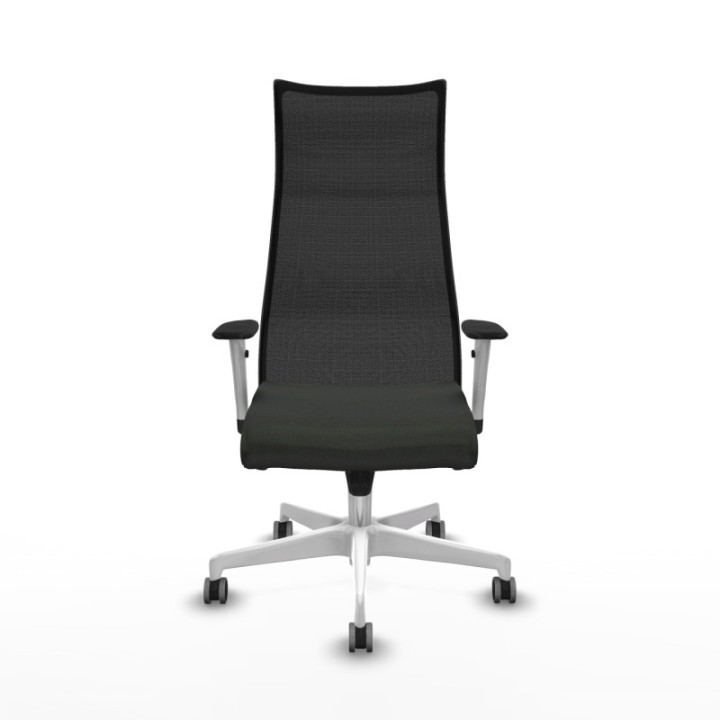 Albacete malla sincro malla negra bali negro brazos blancos base blanca ruedas 65mm engomadas