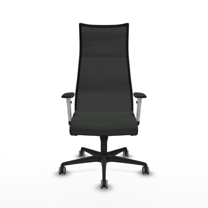 Albacete malla sincro malla negra bali negro brazos blancos base nailon ruedas 65mm engomadas