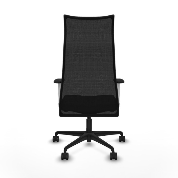 Albacete malla sincro malla negra bali negro brazos blancos base nailon ruedas 65 mm nailon