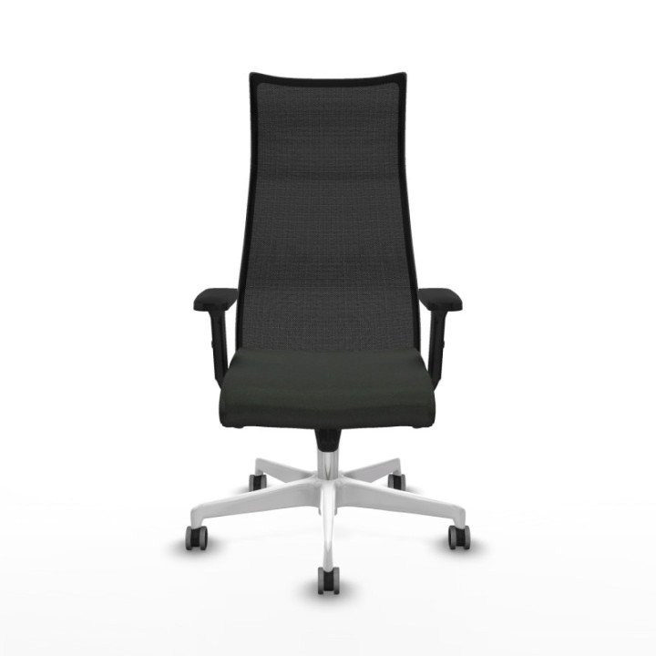 Albacete malla sincro malla negra bali negro brazos 2D base blanca ruedas 65mm engomadas