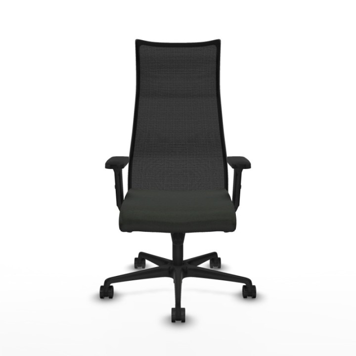 Albacete malla sincro malla negra bali negro brazos 2D base nailon ruedas 65 mm nailon