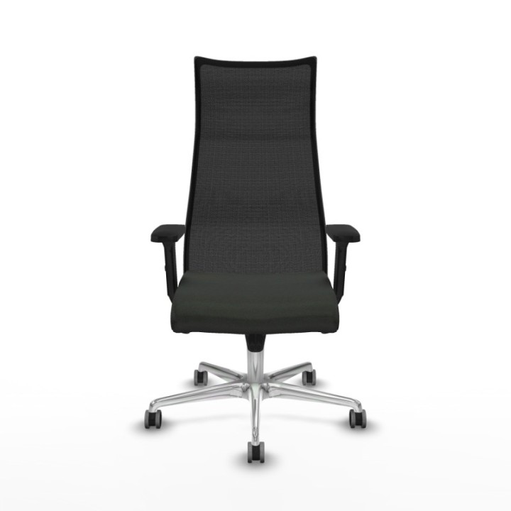 Albacete malla sincro malla negra bali negro brazos 2D base aluminio ruedas 65mm engomadas