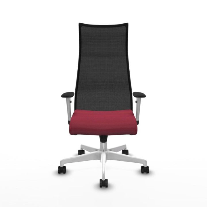 Albacete malla sincro malla negra bali granate brazos blancos base blanca ruedas 65 mm nailon