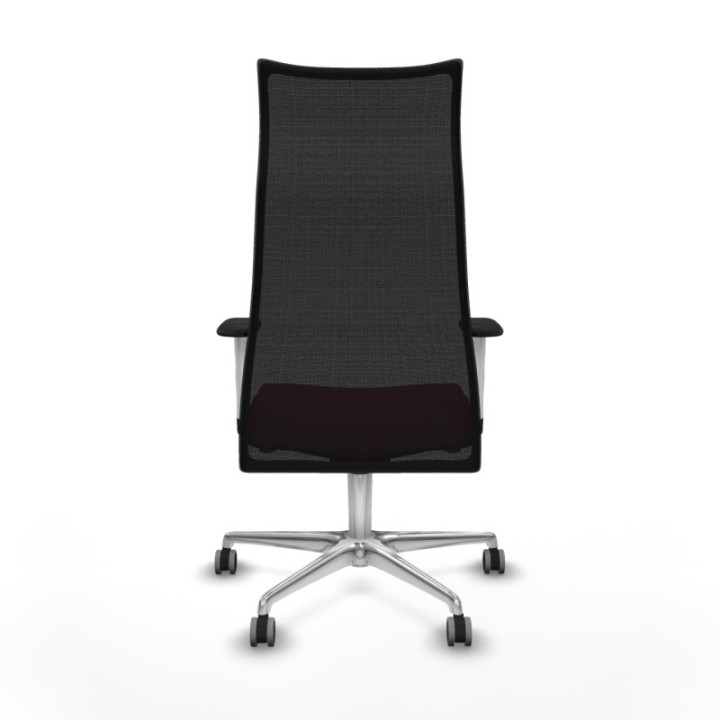 Albacete malla sincro malla negra bali granate brazos blancos base aluminio ruedas 65mm engomadas