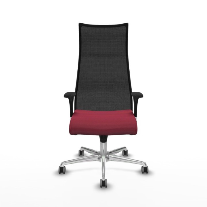 Albacete malla sincro malla negra bali granate brazos 1D base aluminio ruedas 65mm engomadas