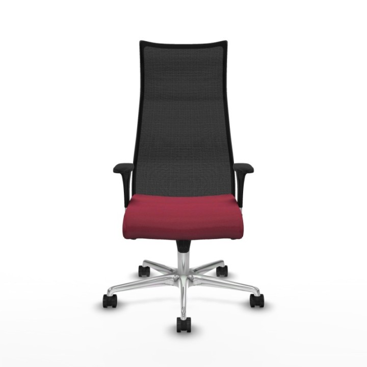 Albacete malla sincro malla negra bali granate brazos 1D base aluminio ruedas 65 mm nailon