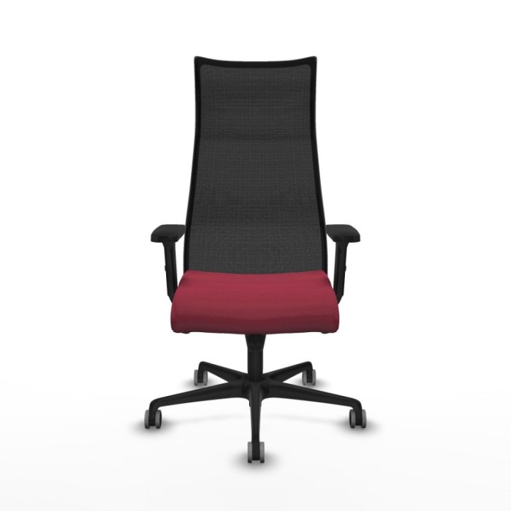 Albacete malla sincro malla negra bali granate brazos 2D base nailon ruedas 65mm engomadas