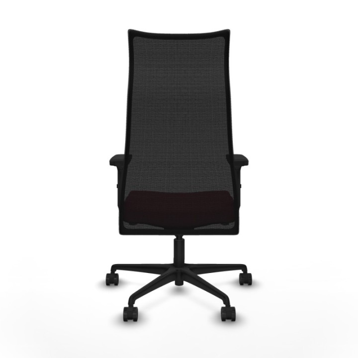 Albacete malla sincro malla negra bali granate brazos 2D base nailon ruedas 65 mm nailon