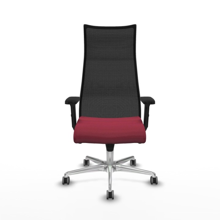 Albacete malla sincro malla negra bali granate brazos 2D base aluminio ruedas 65mm engomadas