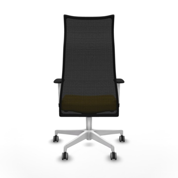 Albacete malla sincro malla negra similpiel amarillo brazos blancos base blanca ruedas 65mm engomadas