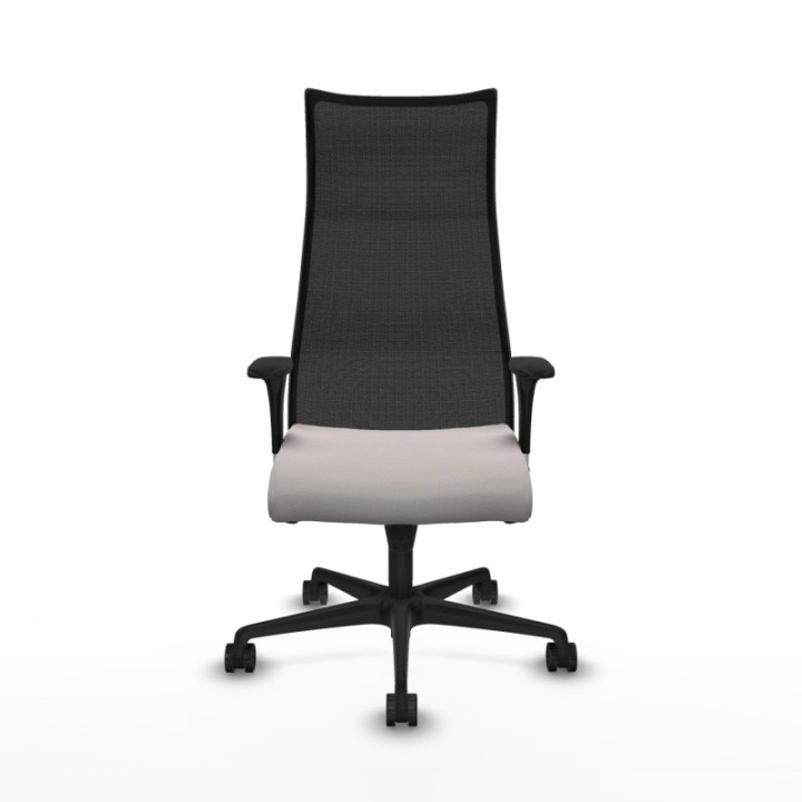 Albacete malla sincro malla negra similpiel blanco brazos 1D base nailon ruedas 65 mm nailon