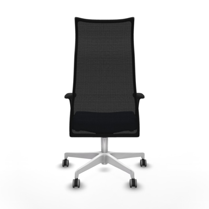 Albacete malla sincro malla negra similpiel azul marino brazos 1D base blanca ruedas 65mm engomadas