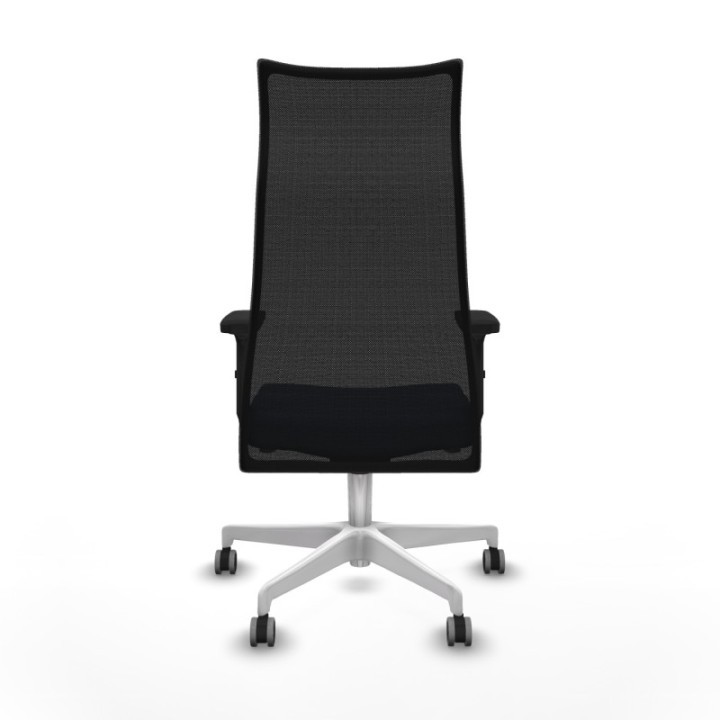 Albacete malla sincro malla negra similpiel azul marino brazos 2D base blanca ruedas 65mm engomadas