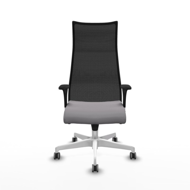 Albacete malla sincro malla negra similpiel gris brazos 1D base blanca ruedas 65mm engomadas