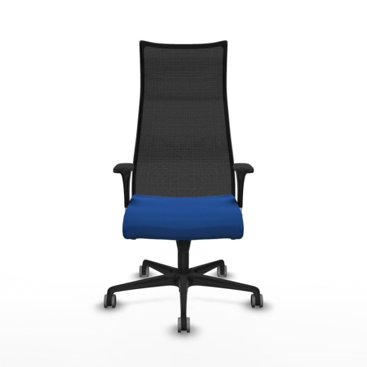 Albacete malla sincro malla negra similpiel azul brazos 1D base nailon ruedas 65mm engomadas