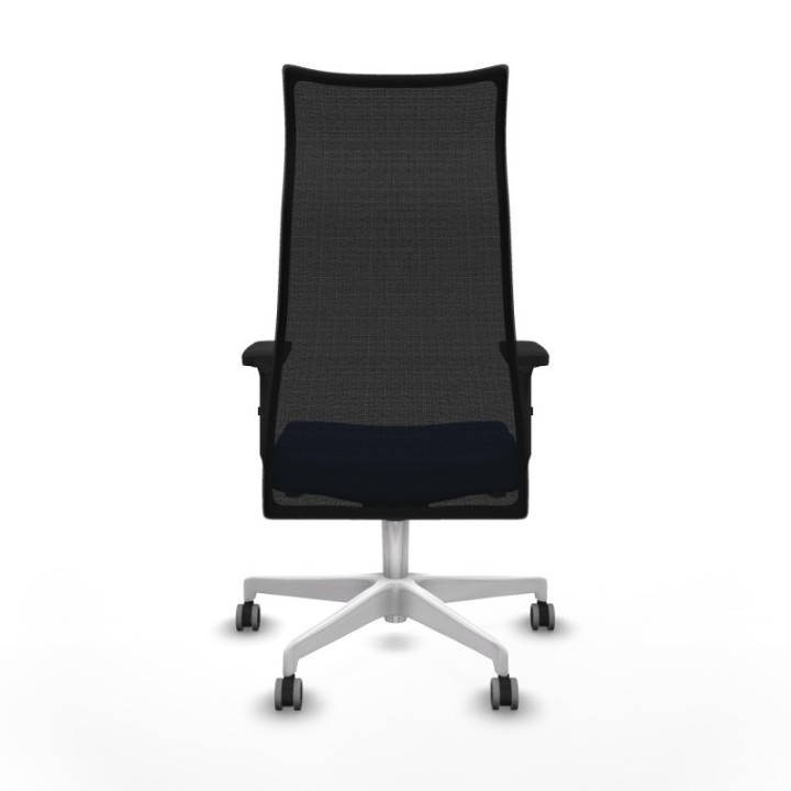 Albacete malla sincro malla negra similpiel azul brazos 2D base blanca ruedas 65mm engomadas