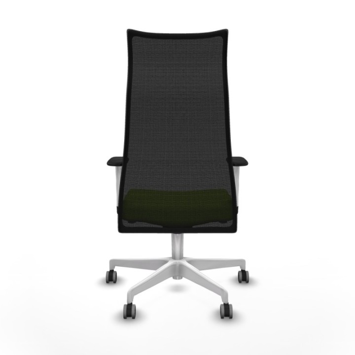 Albacete malla sincro malla negra similpiel pistacho brazos blancos base blanca ruedas 65mm engomadas