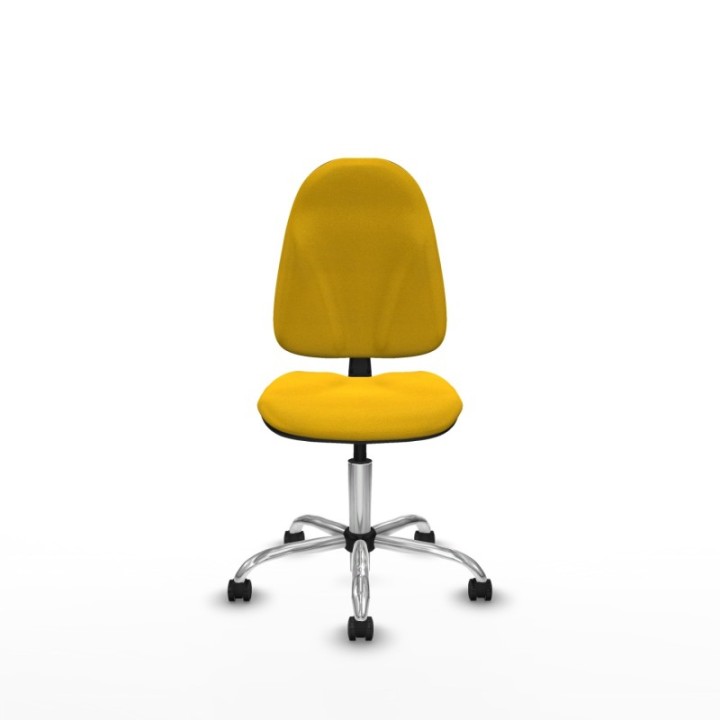 Algarra CP bali amarillo  base cromada ruedas autofrenantes 50mm