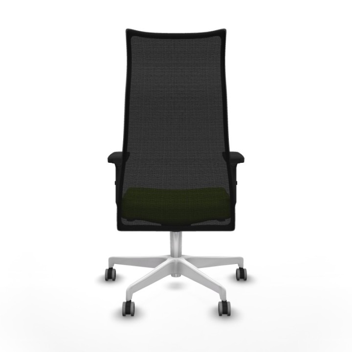 Albacete malla sincro malla negra similpiel pistacho brazos 2D base blanca ruedas 65mm engomadas