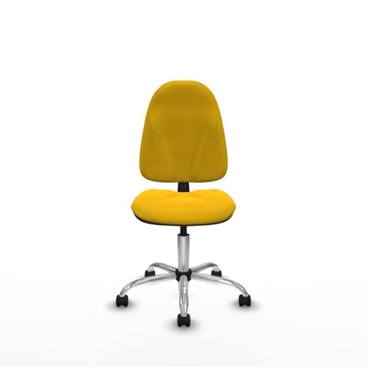 Algarra CP bali amarillo  base cromada ruedas nailon 50mm