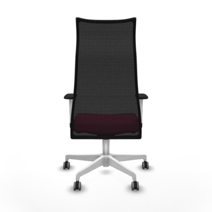 Albacete malla sincro malla negra similpiel rosa brazos blancos base blanca ruedas 65mm engomadas