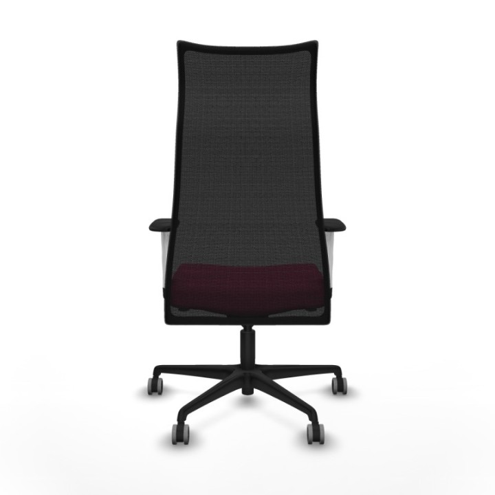 Albacete malla sincro malla negra similpiel rosa brazos blancos base nailon ruedas 65mm engomadas