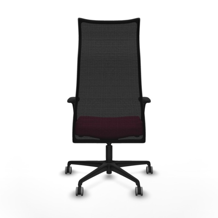 Albacete malla sincro malla negra similpiel rosa brazos 1D base nailon ruedas 65mm engomadas