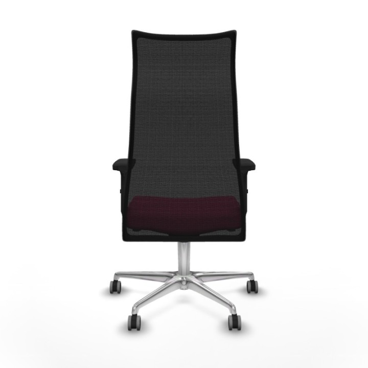 Albacete malla sincro malla negra similpiel rosa brazos 2D base aluminio ruedas 65mm engomadas