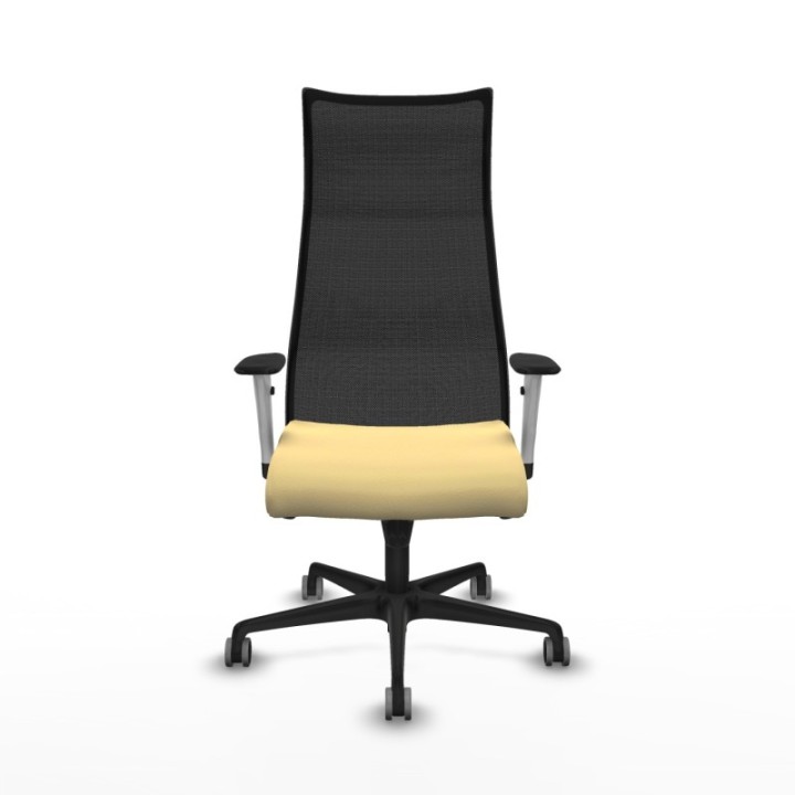 Albacete malla sincro malla negra similpiel crema brazos blancos base nailon ruedas 65mm engomadas