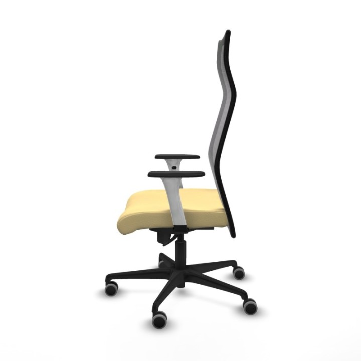 Albacete malla sincro malla negra similpiel crema brazos blancos base nailon ruedas 65mm engomadas