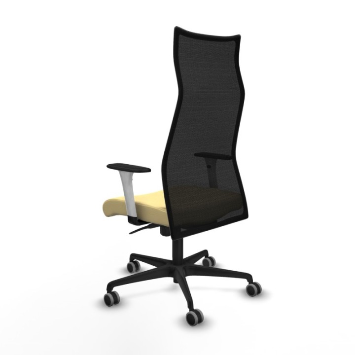 Albacete malla sincro malla negra similpiel crema brazos blancos base nailon ruedas 65mm engomadas