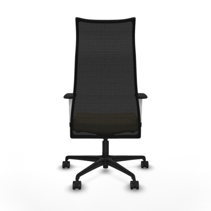 Albacete malla sincro malla negra similpiel crema brazos blancos base nailon ruedas 65 mm nailon