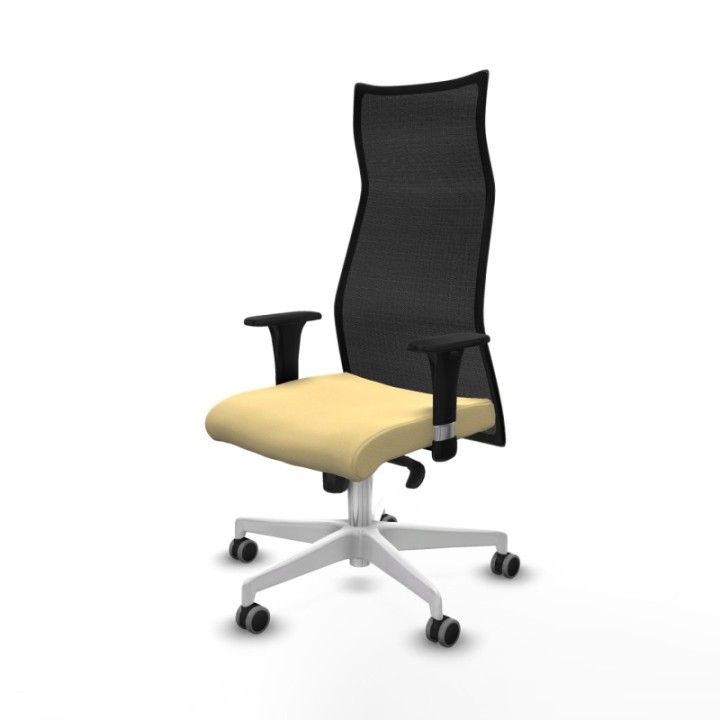 Albacete malla sincro malla negra similpiel crema brazos 1D base blanca ruedas 65mm engomadas