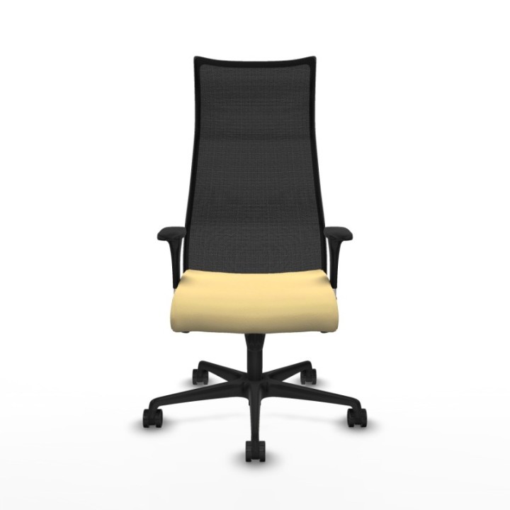 Albacete malla sincro malla negra similpiel crema brazos 1D base nailon ruedas 65 mm nailon