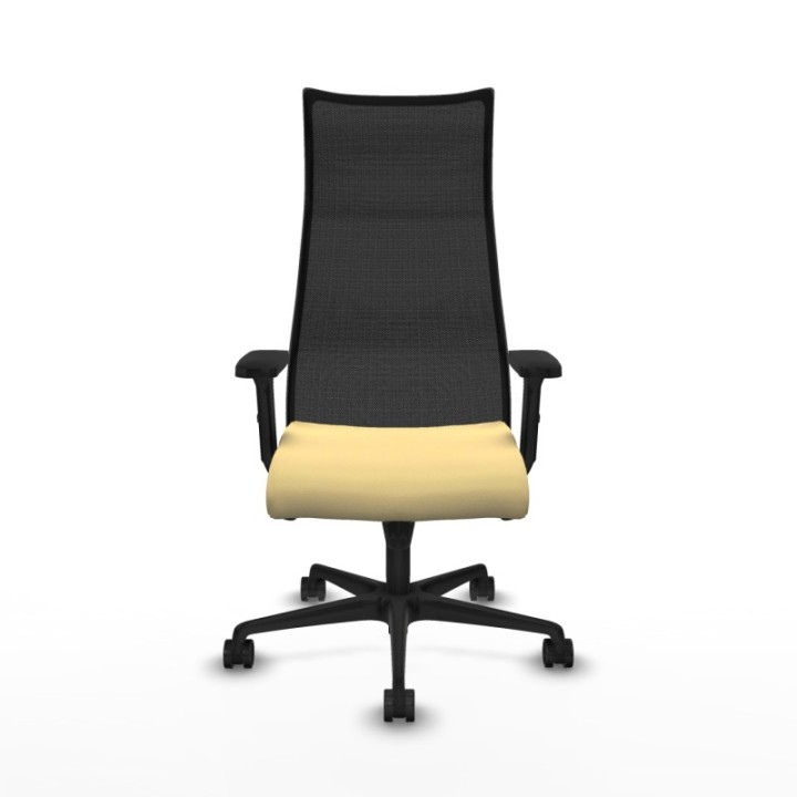 Albacete malla sincro malla negra similpiel crema brazos 2D base nailon ruedas 65 mm nailon