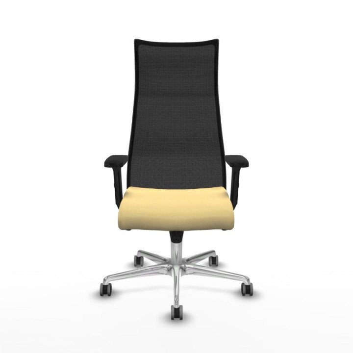 Albacete malla sincro malla negra similpiel crema brazos 2D base aluminio ruedas 65mm engomadas