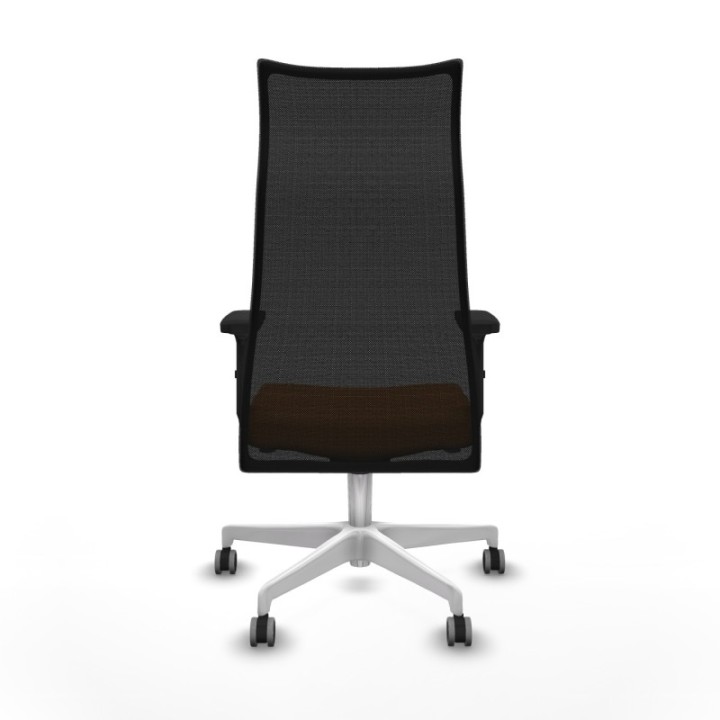 Albacete malla sincro malla negra similpiel naranja brazos 2D base blanca ruedas 65mm engomadas