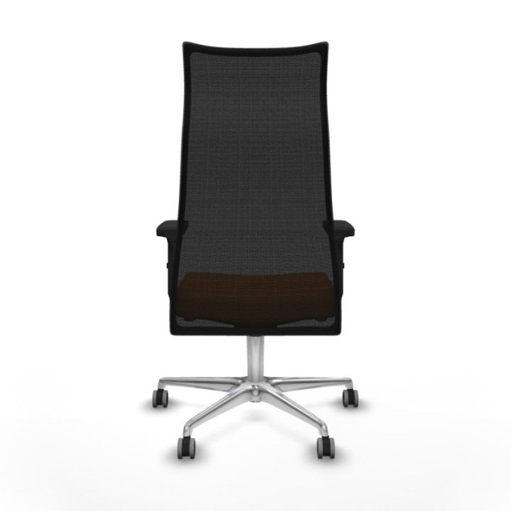 Albacete malla sincro malla negra similpiel naranja brazos 2D base aluminio ruedas 65mm engomadas