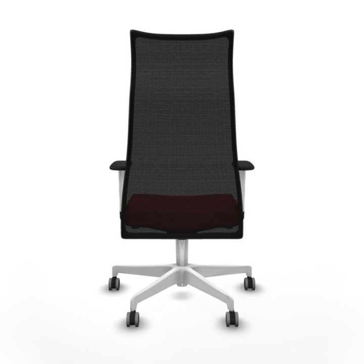 Albacete malla sincro malla negra similpiel rojo brazos blancos base blanca ruedas 65mm engomadas