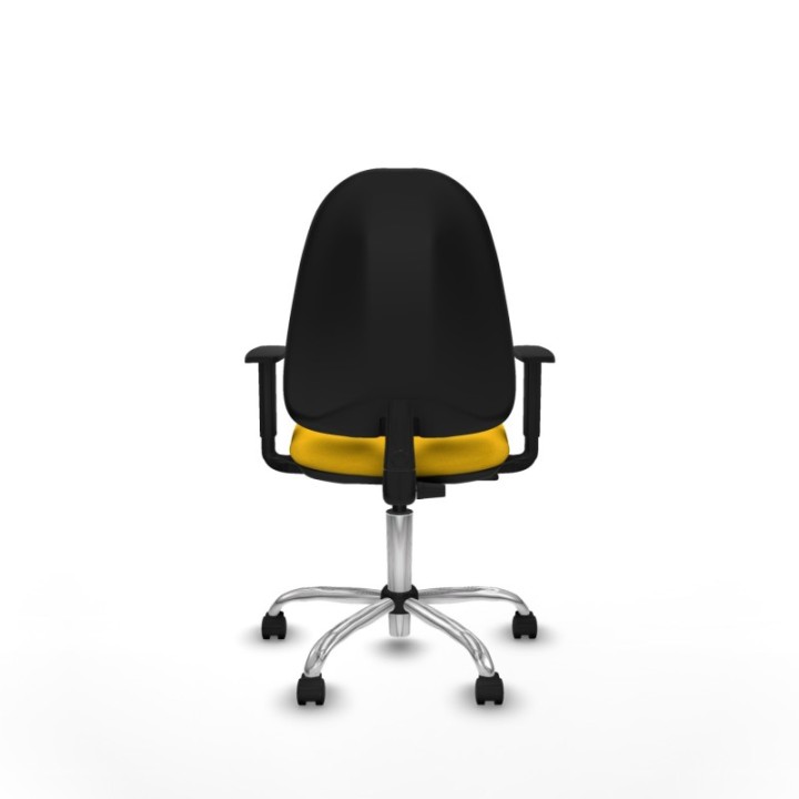 Algarra CP bali amarillo brazos 1D base cromada ruedas nailon 50mm