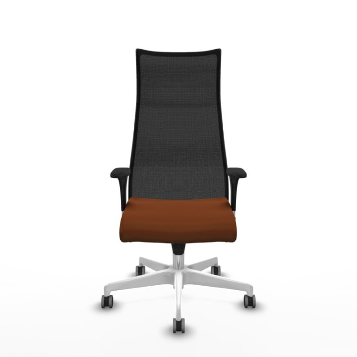 Albacete malla sincro malla negra similpiel marrón brazos 1D base blanca ruedas 65mm engomadas