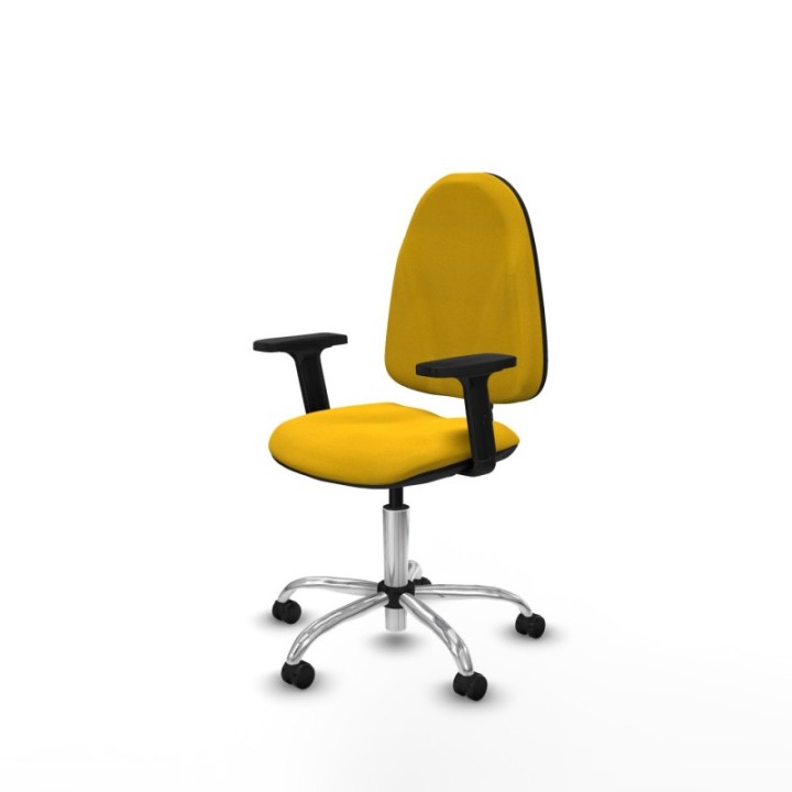 Algarra CP bali amarillo brazos 2D base cromada ruedas autofrenantes 50mm